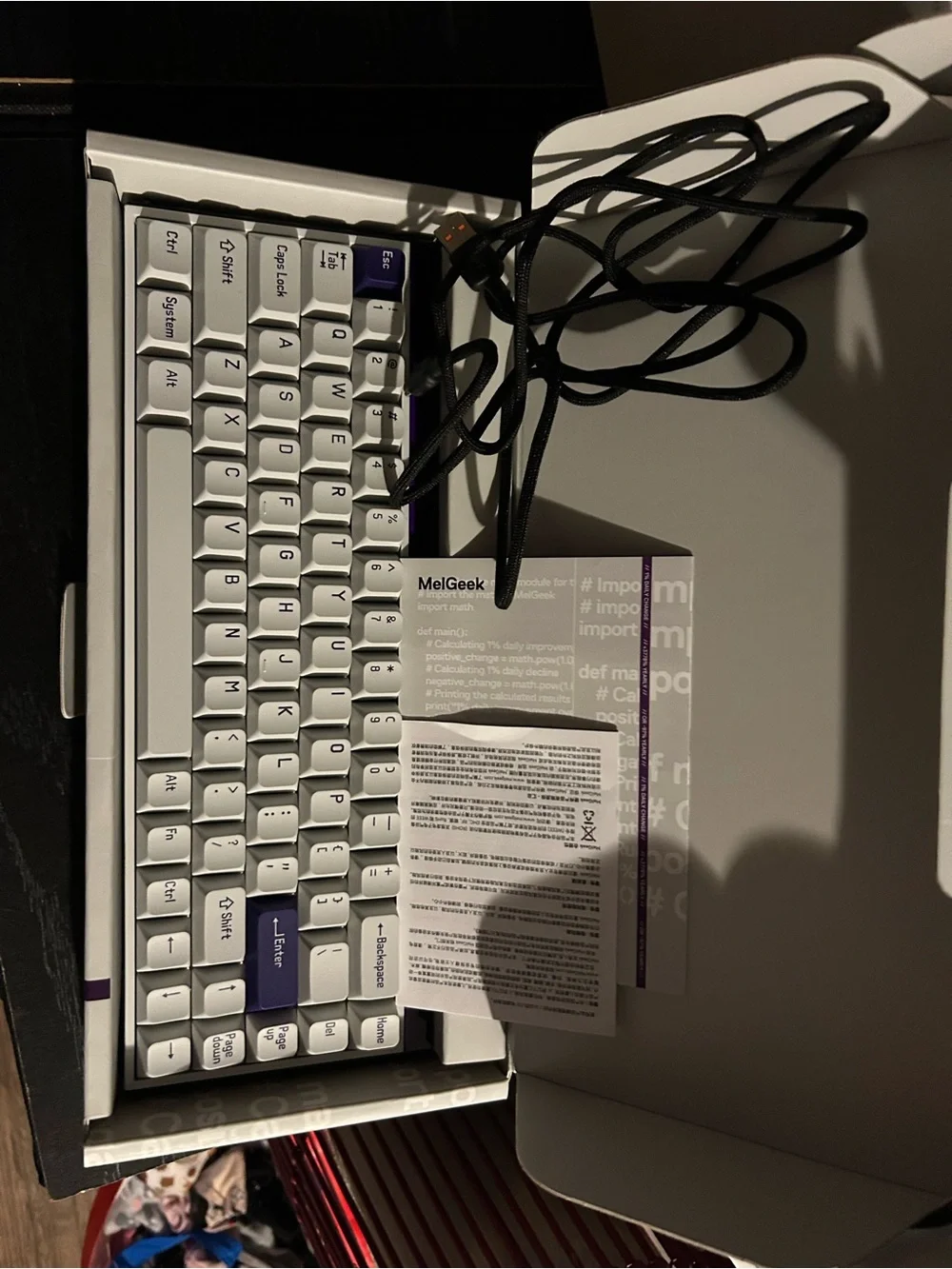Violet Aluminum Mechanical Keyboard - Purple Accent